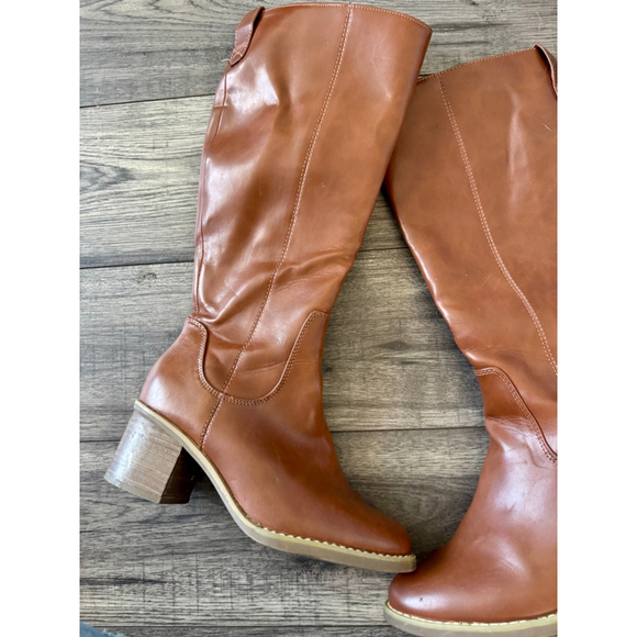 Universal Thread Shoes - Universal Thread Size 6.5 Tatiana Brown 2.5 inch heel Leather Worn Once